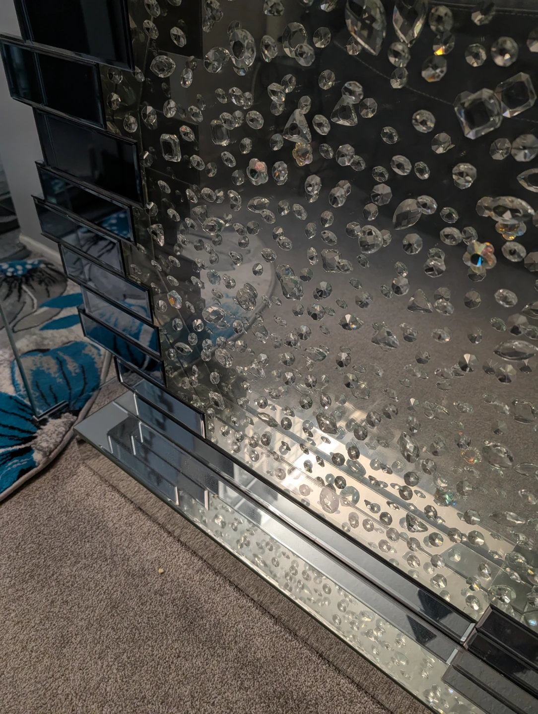 Mirrored Console Table with Crystal Accents - photo 4