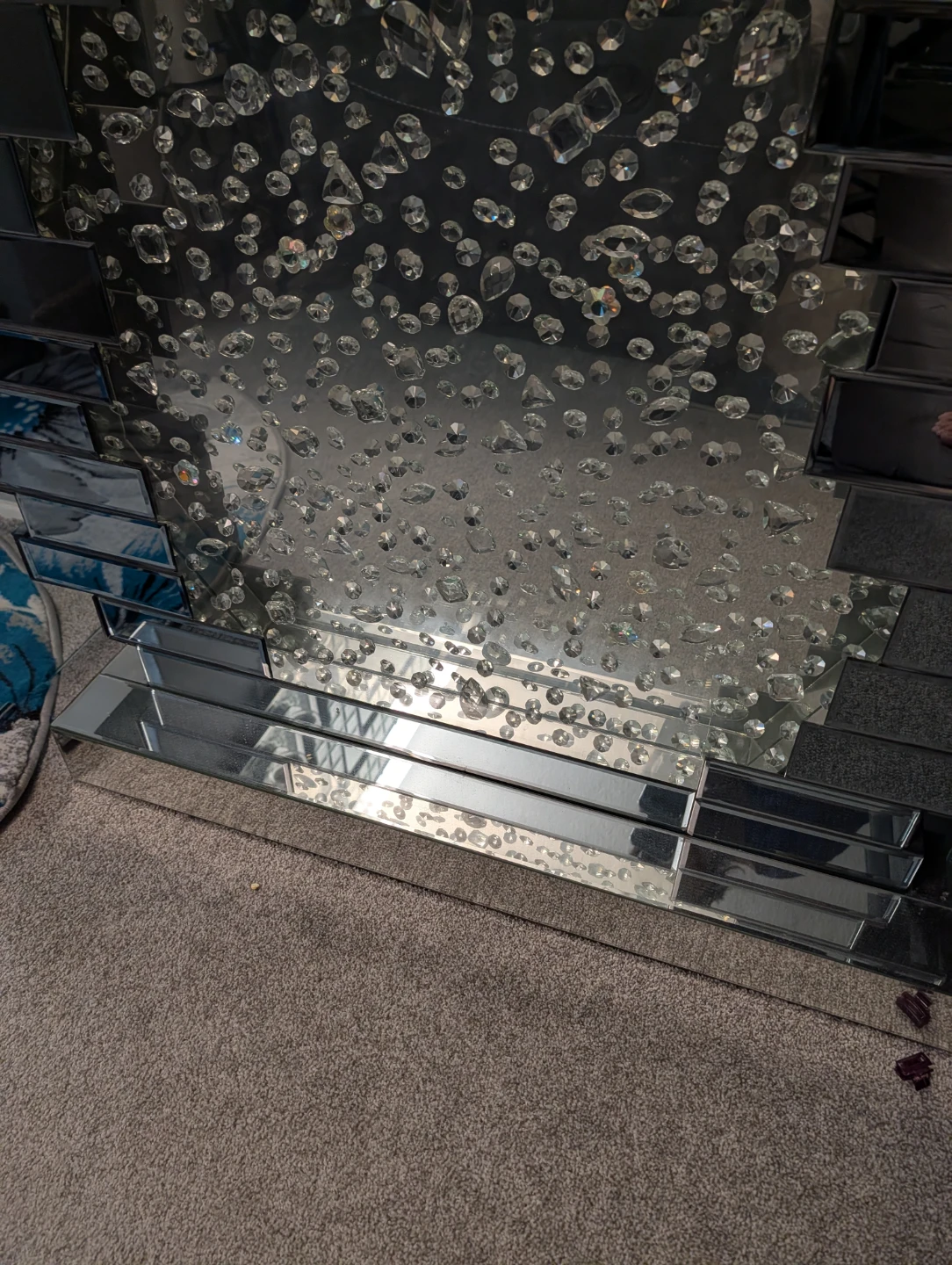 Mirrored Console Table with Crystal Accents - photo 5