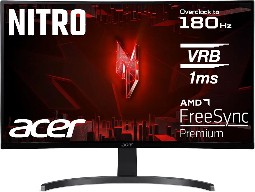 Acer Nitro 27" Curved Gaming Monitor | 180Hz 1ms