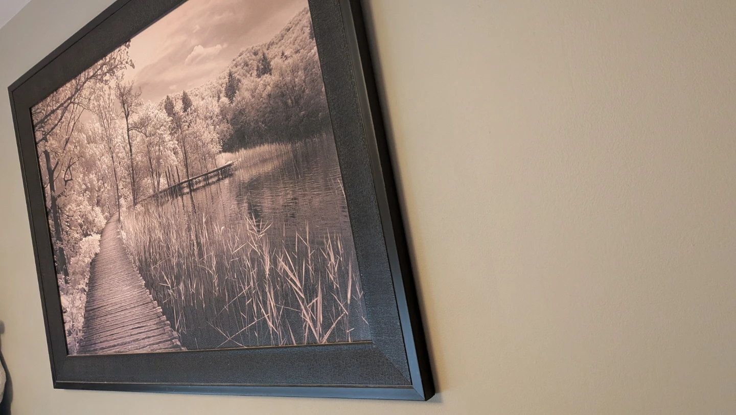Large framed sepia landscape wall art - photo 2