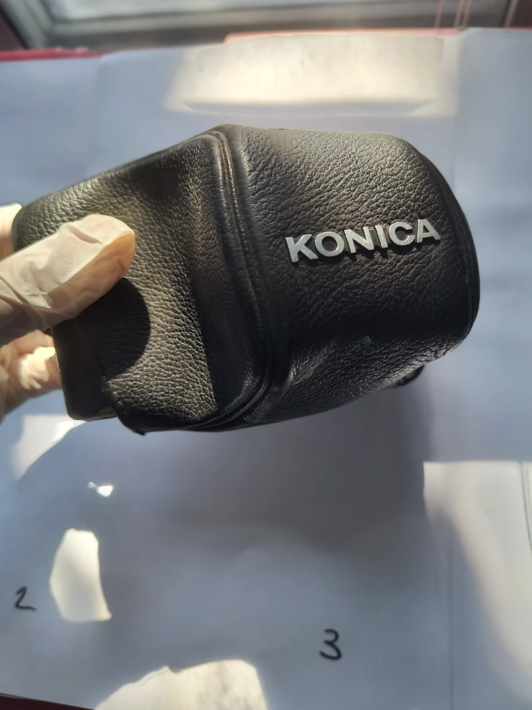 Vintage Konica Leather Camera Case - Case only