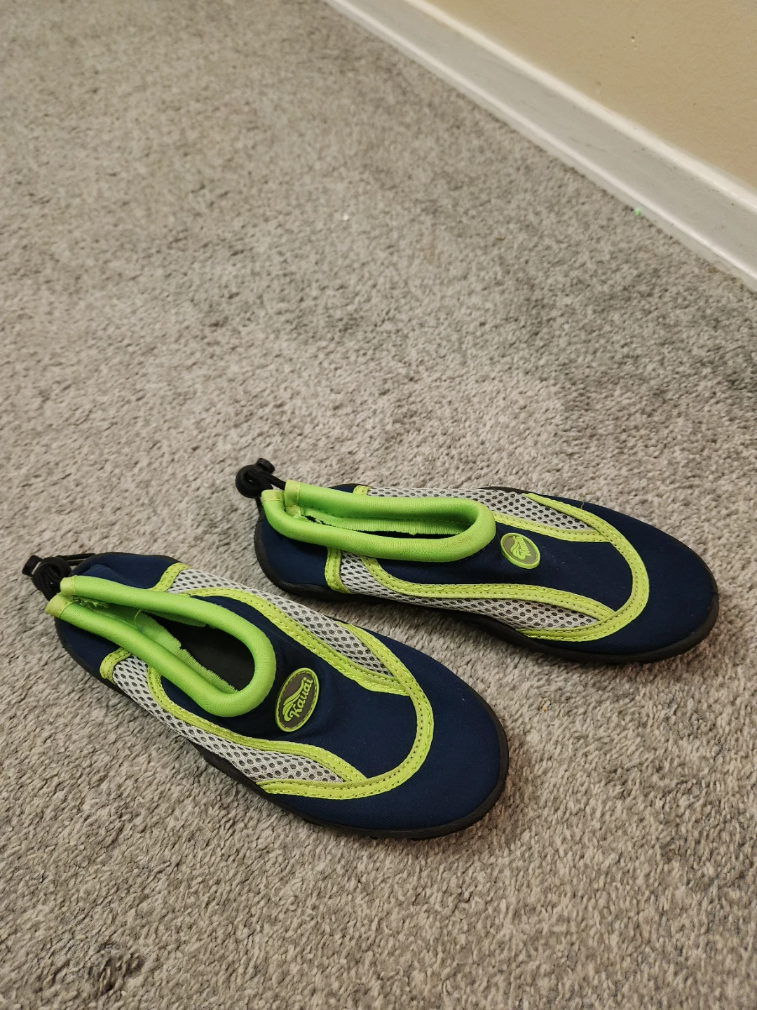 Kauai Water Shoes - Navy & Lime Green, Kids Sz 13/1 - photo 3