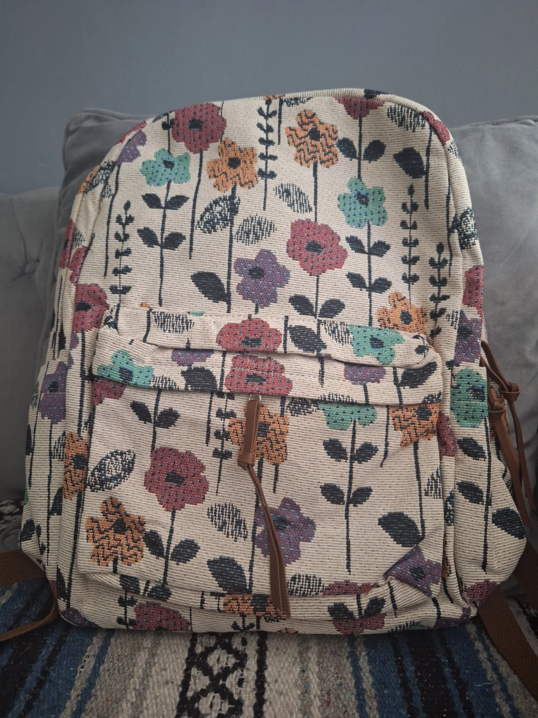 Floral Print Backpack - photo 3