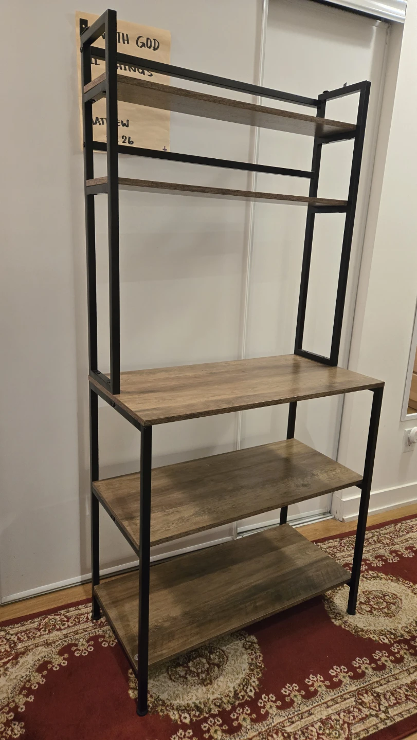 Industrial Style 5-Shelf Bookcase - photo 2