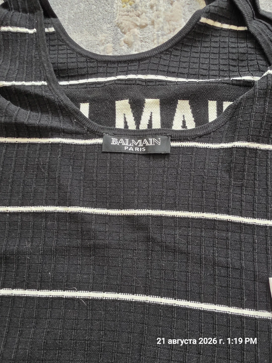Balmain Paris Logo Knit Bodysuit Size 36 - photo 4
