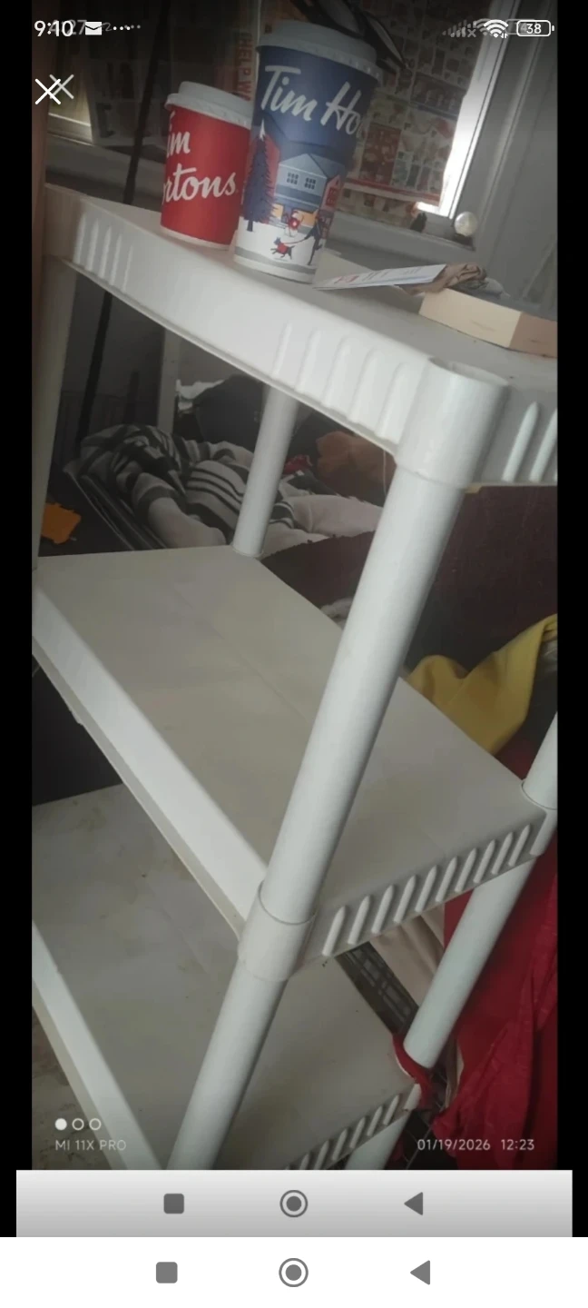 White 3-Shelf Storage Unit
