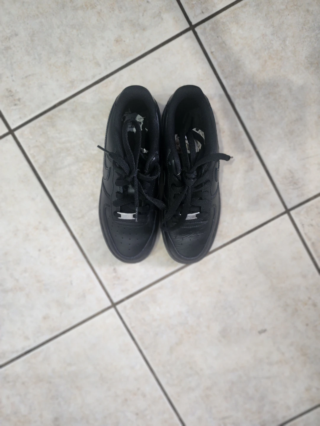 Nike Air Force 1 LE (GS) Black Youth Shoes - photo 3
