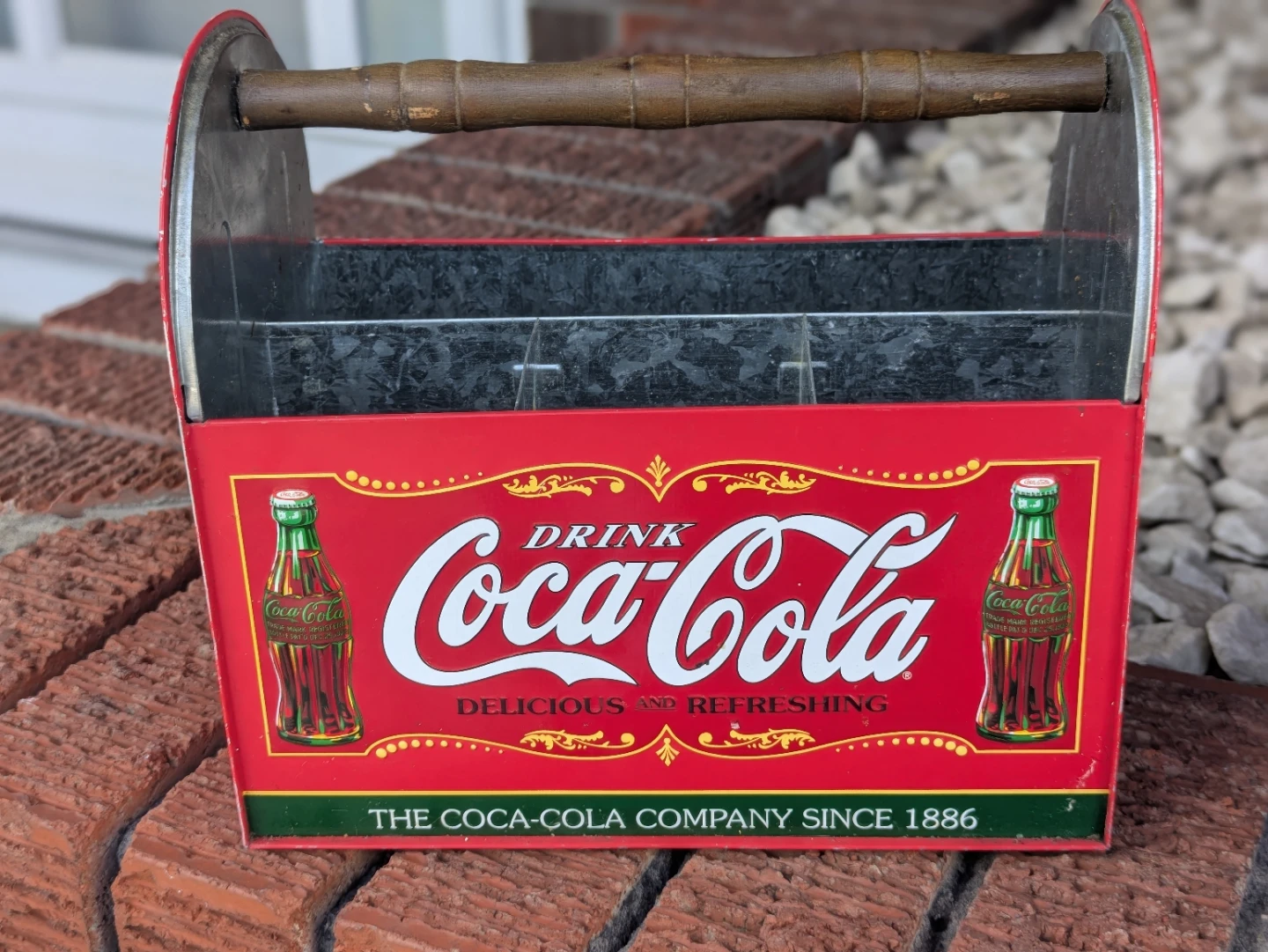 Retro CocaCola  Galvanized Steel 6 pack tote - photo 2