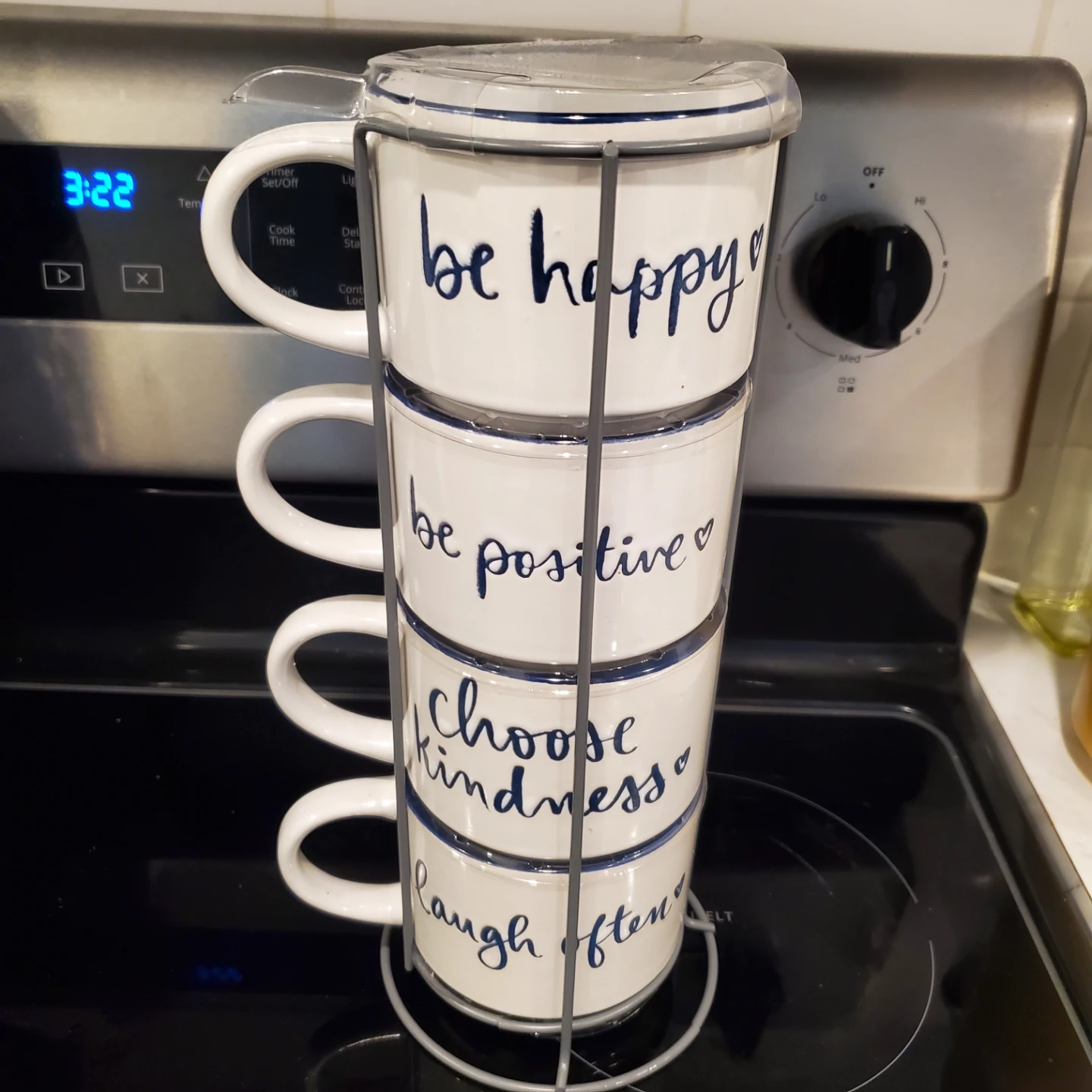 New Stacking Mugs with Inspirational Quotes