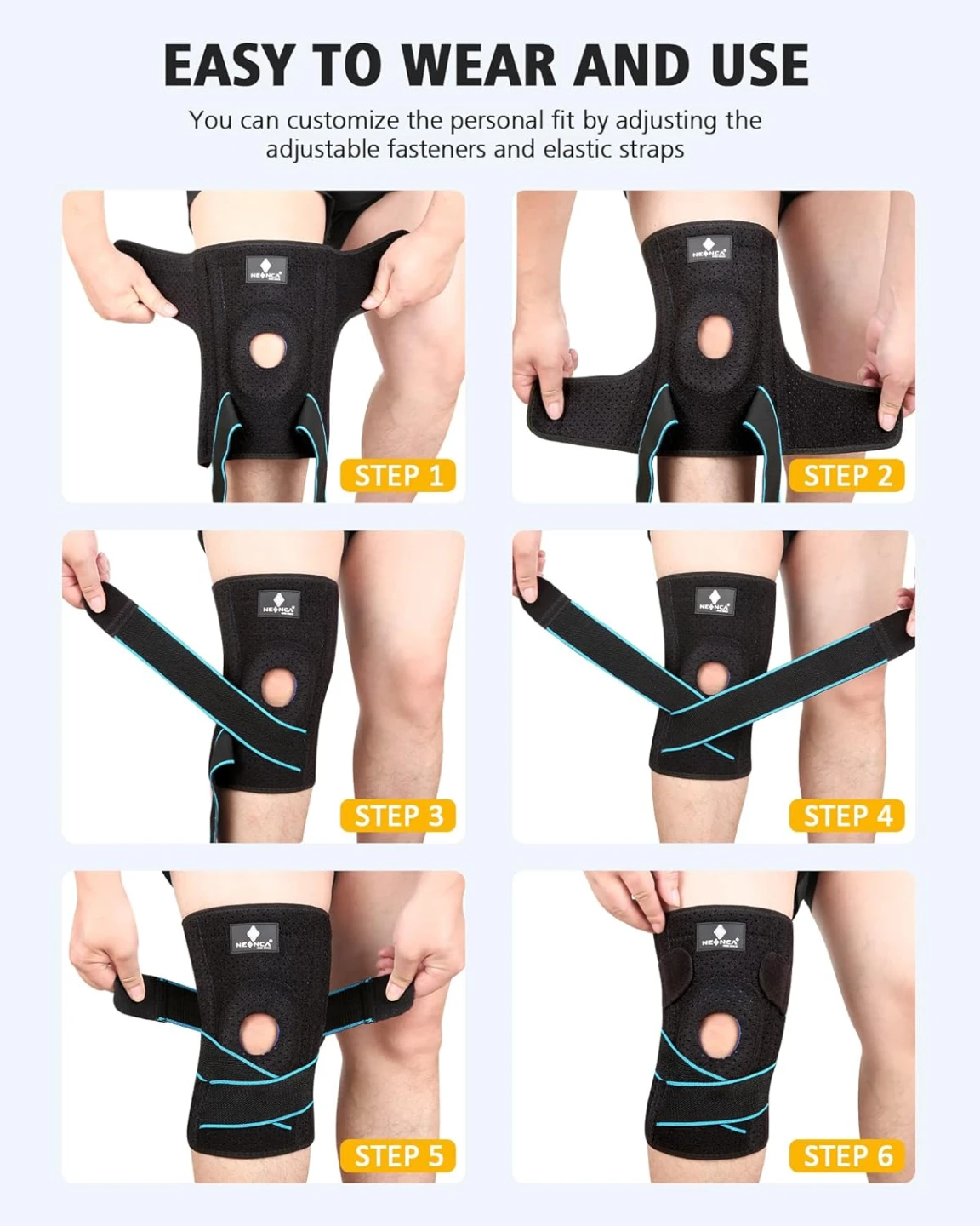 Knee Brace with Patella Gel Pad and Stabilizers Size XL - photo 2