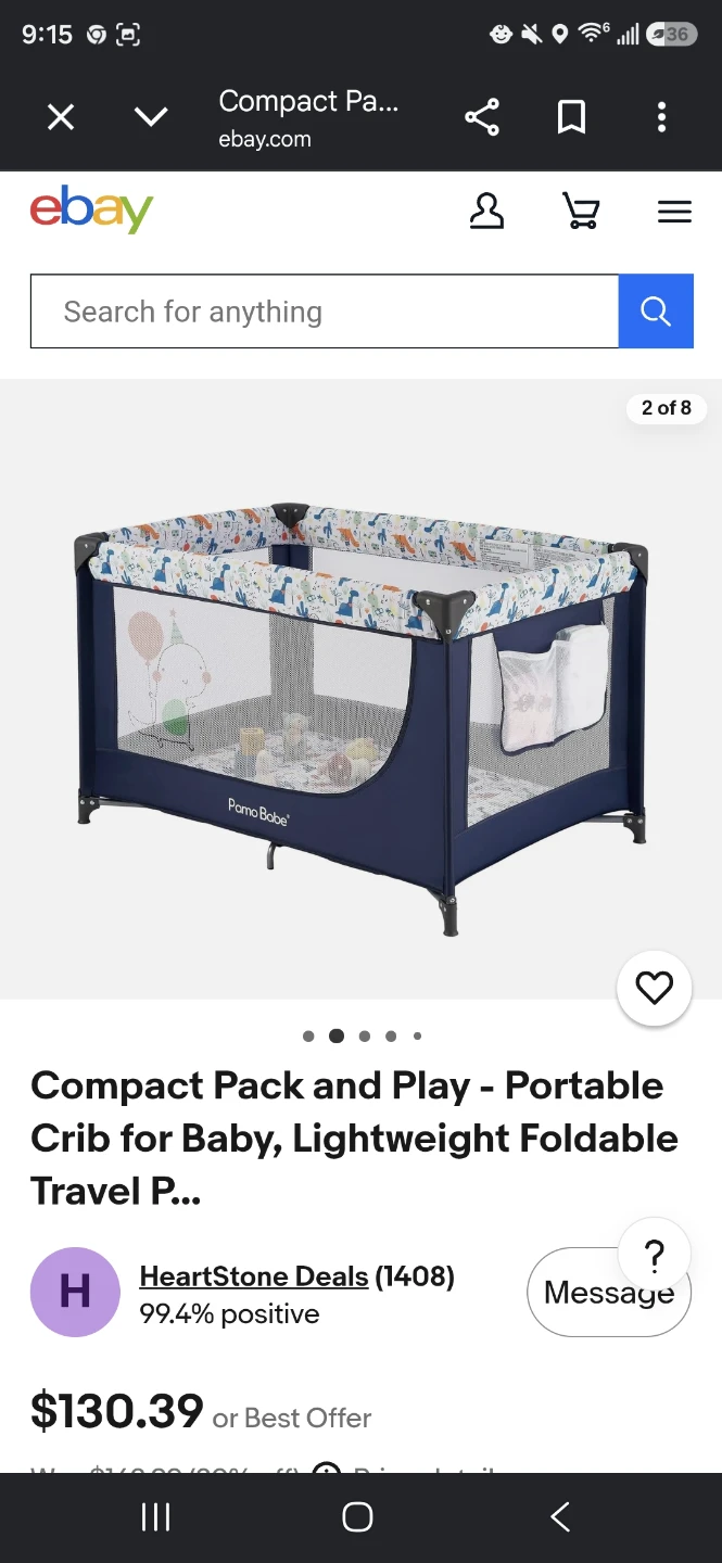 Pamo Babe Compact Pack and Play - Baby Crib