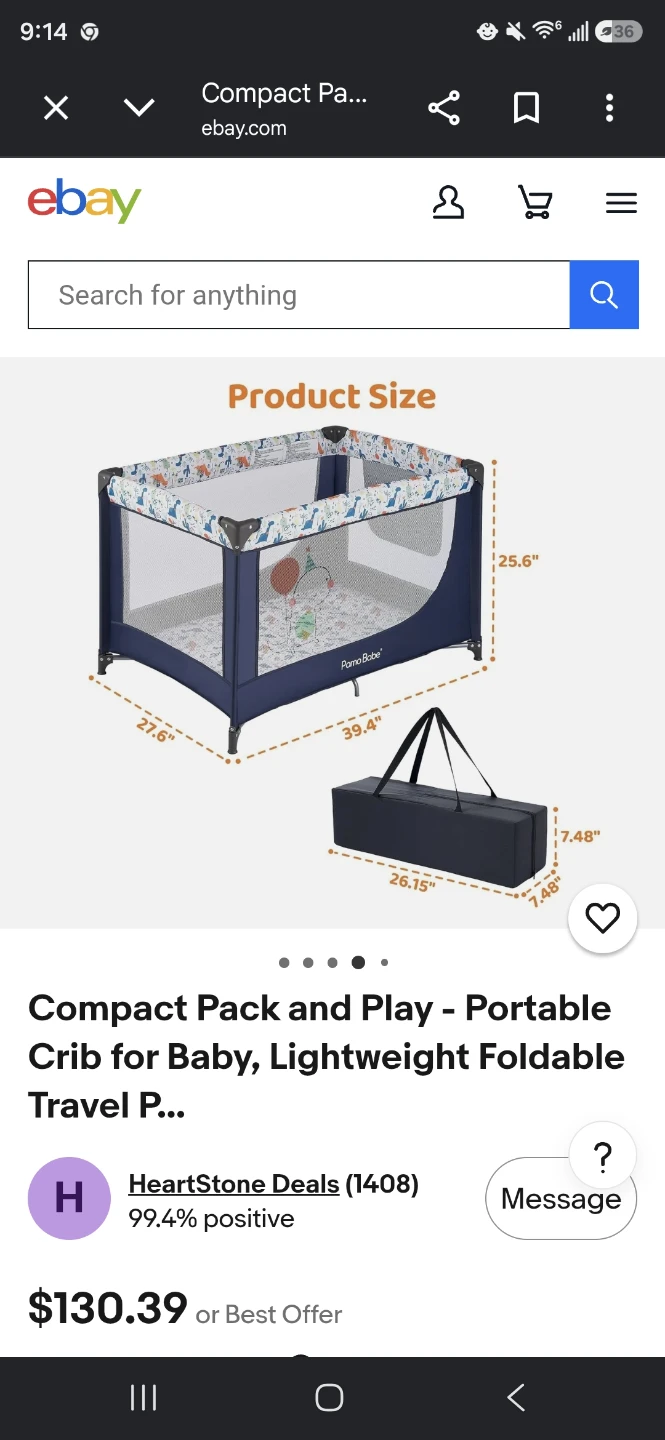 Pamo Babe Compact Pack and Play - Baby Crib - photo 2