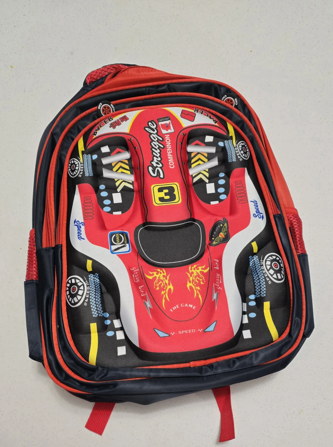 Kids Race Car Backpack