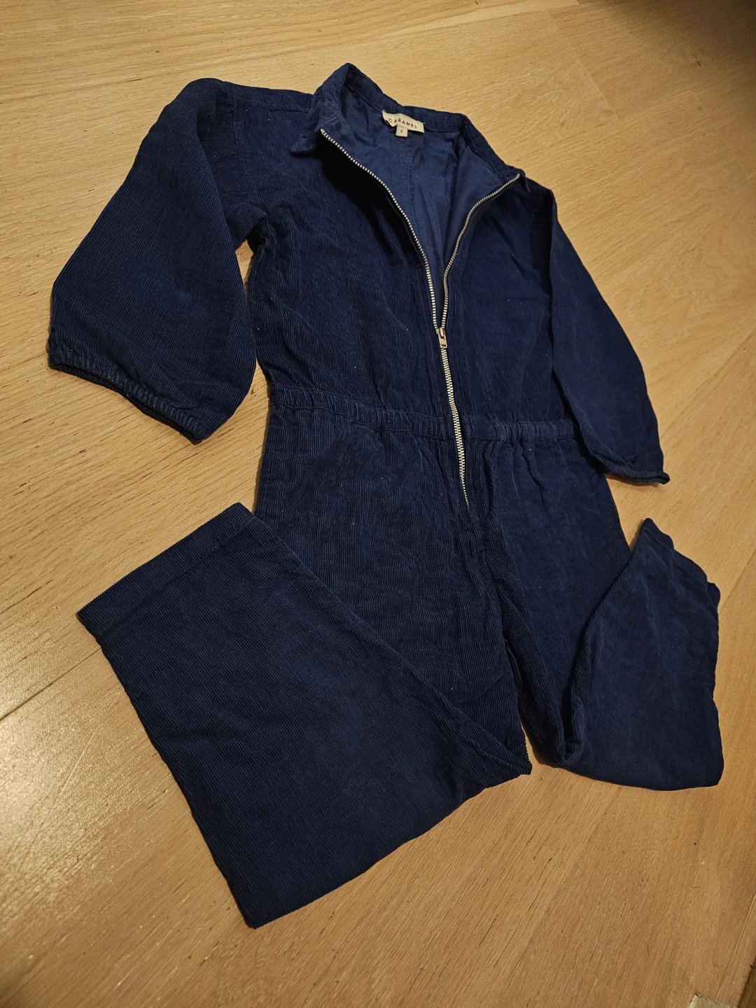 Kids Caramel Navy Corduroy Jumpsuit Size 4y
