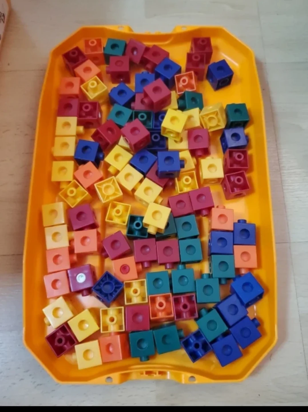 Plastic counting cubes
