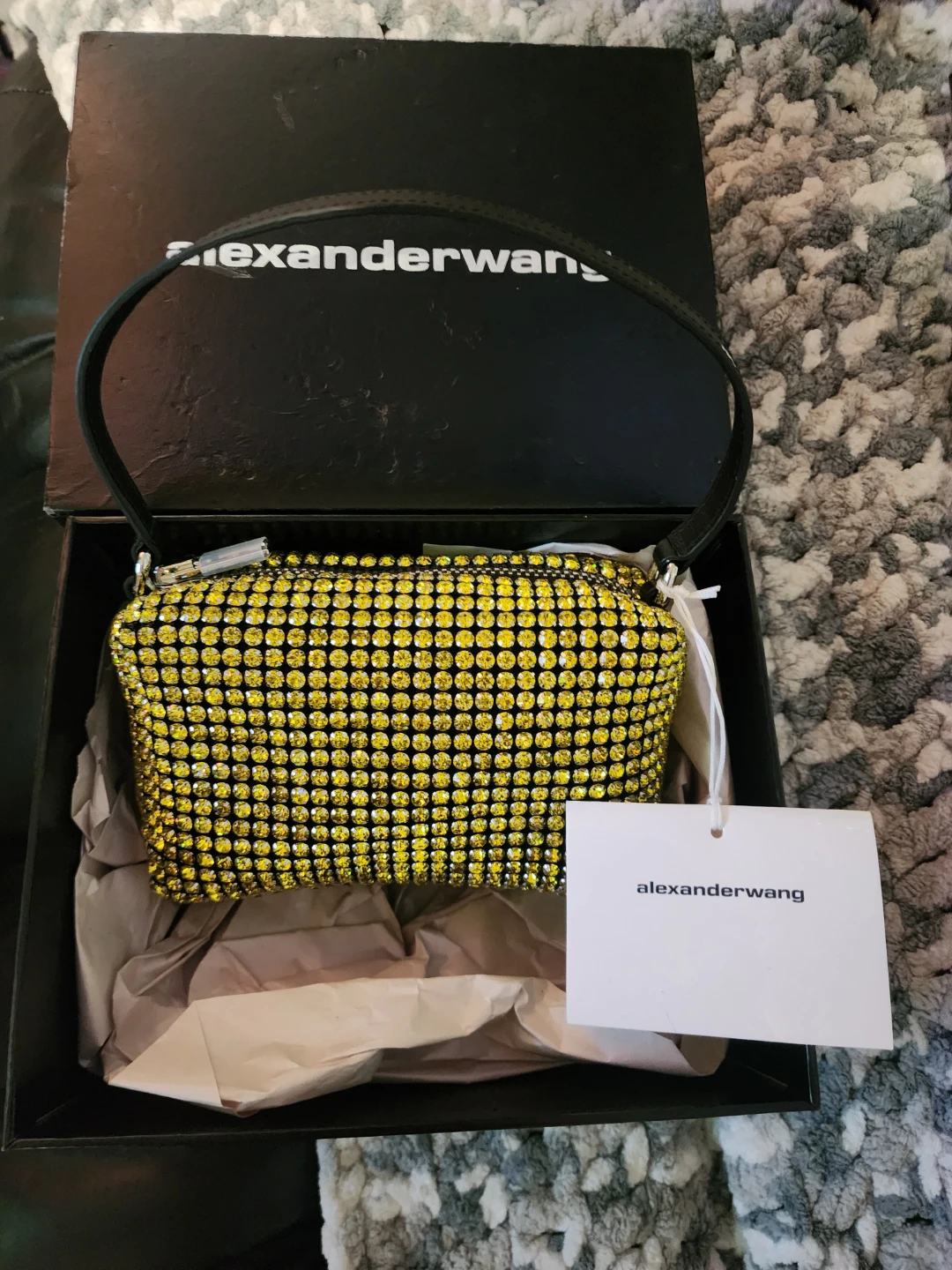 Alexander Wang Heiress Medium Pouch - Lemon