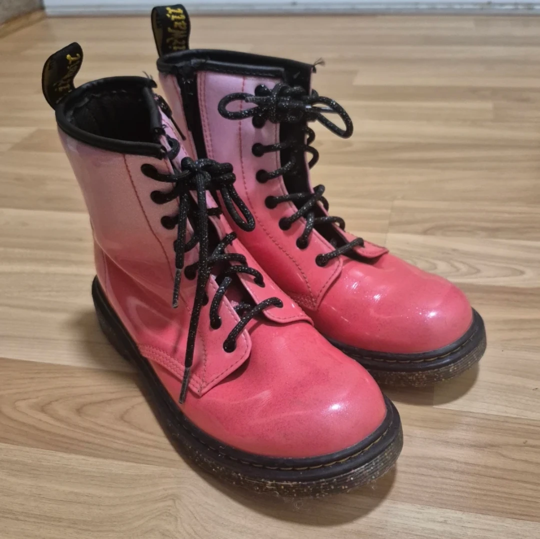 Dr. Martens Pink Patent Leather Boots US W5