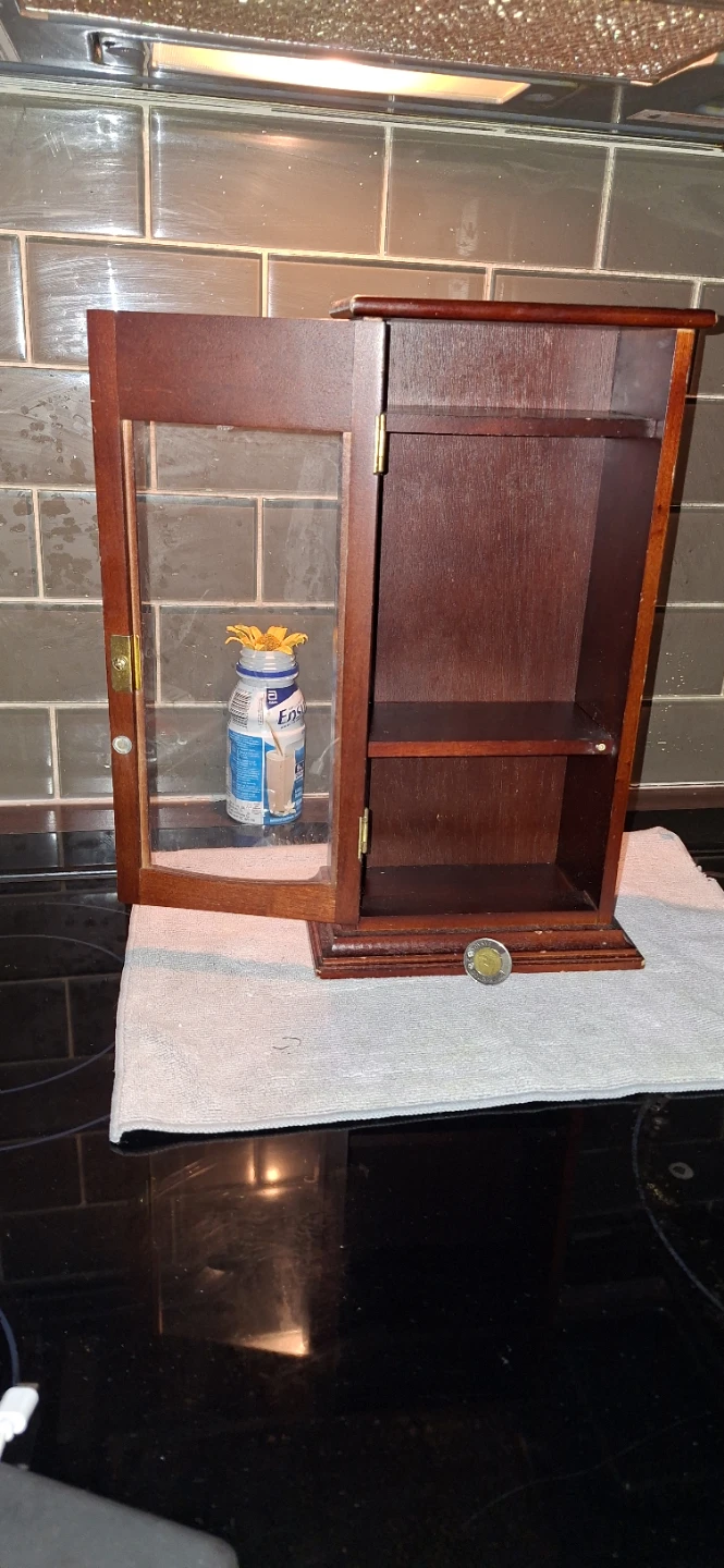 Wooden Display Cabinet with Glass Door