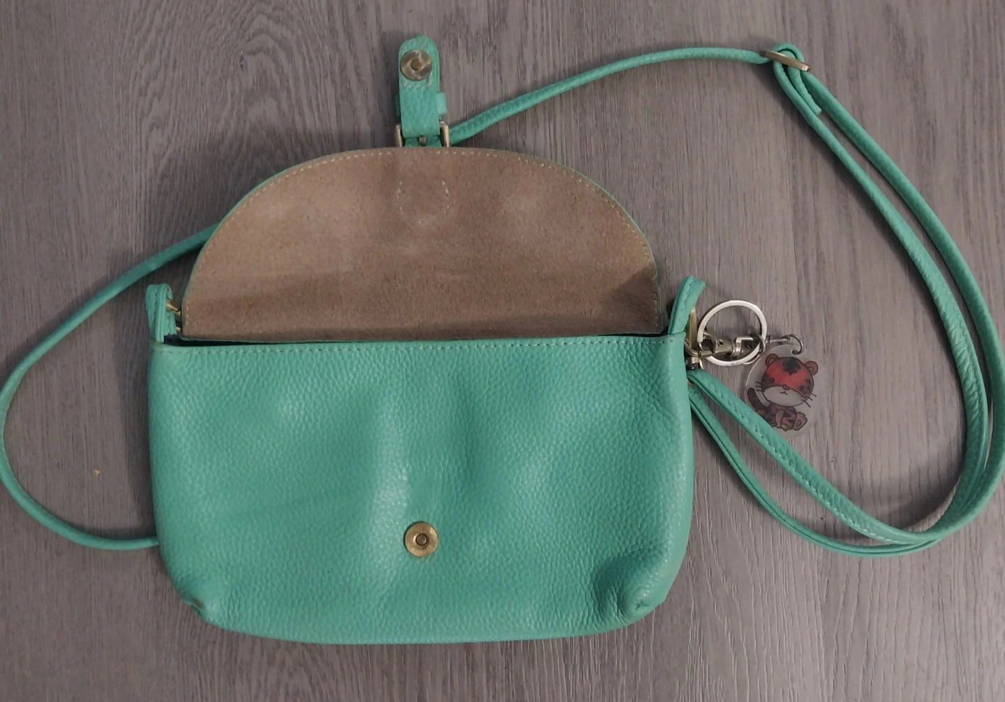 Mint Green Leather Crossbody Bag - photo 2