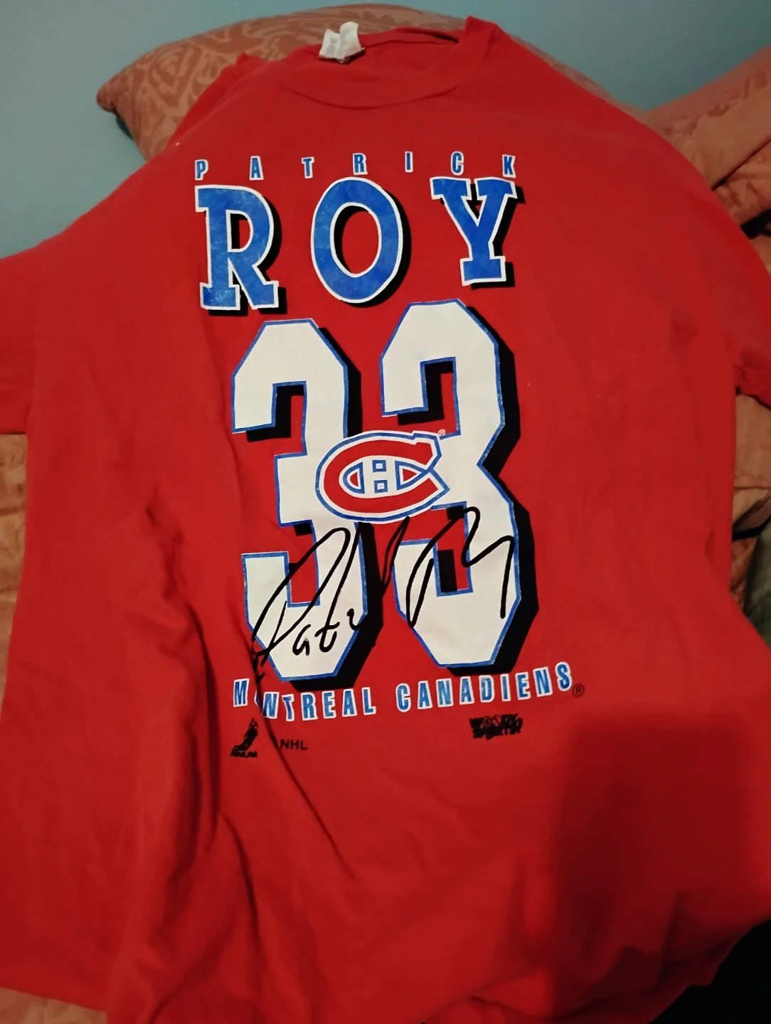 ( vintage )Patrick Roy Montreal Canadiens T-Shirt Size L