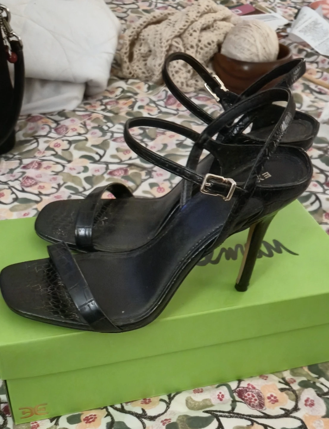 Express Black Strappy Heels