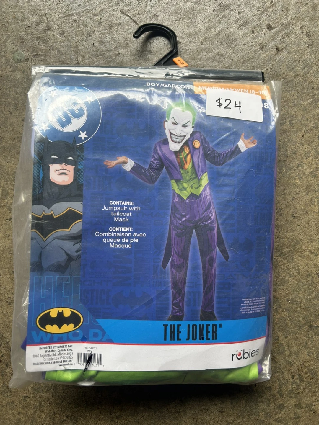 DC The Joker Boys Costume Size Medium 8-10
