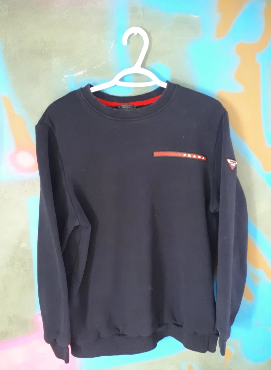 Prada Milano Black Crewneck Sweatshirt