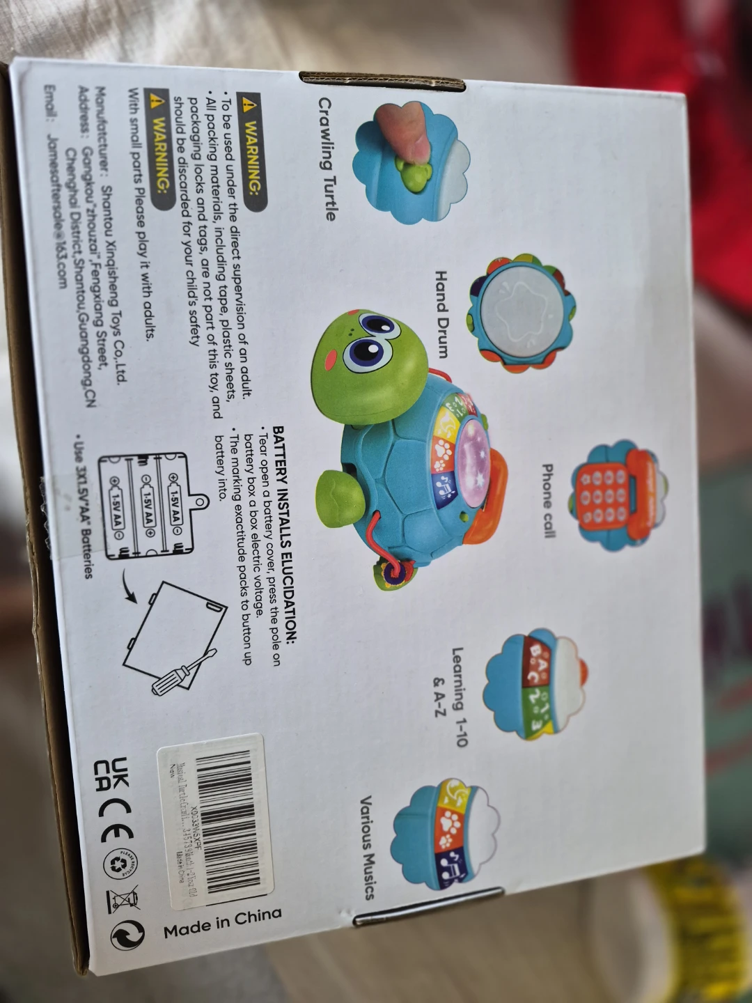 HumorPlay Crawling Musical Turtle Toy 3M+ - photo 3