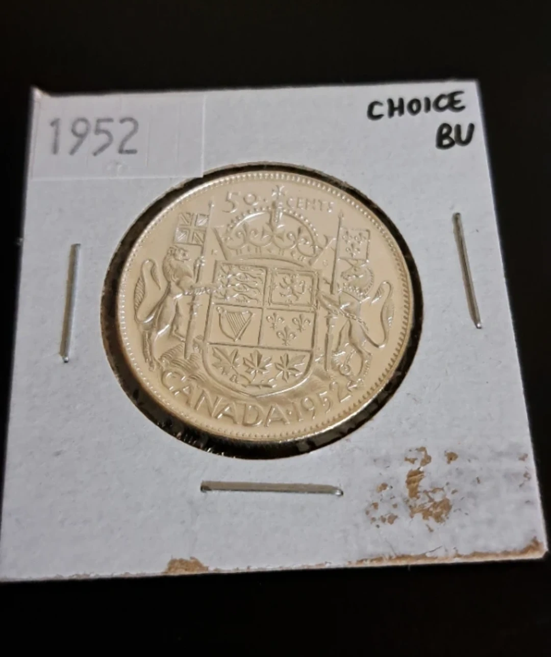 1952 Canada 50 Cent, Silver Coin. High Grade, Choice BU! - photo 3