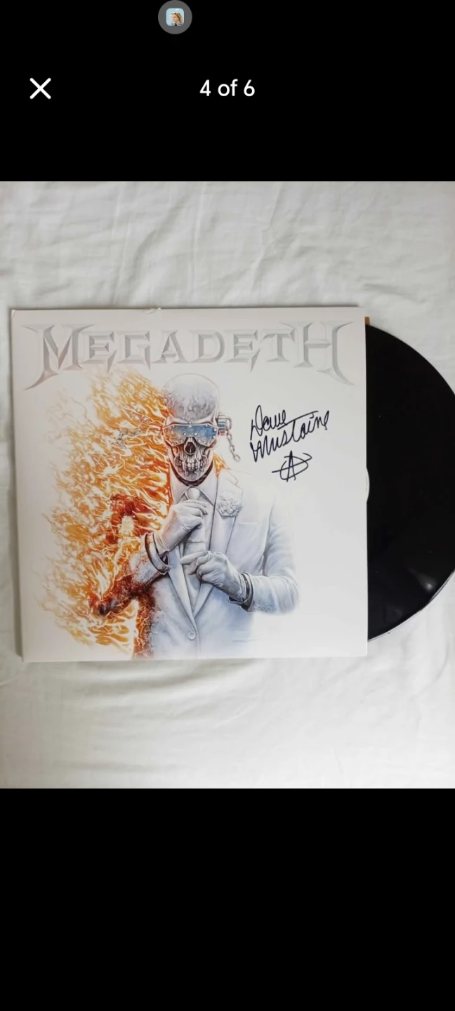 Megadeth Varsity Jacket with Signed Vinyl Record - photo 4