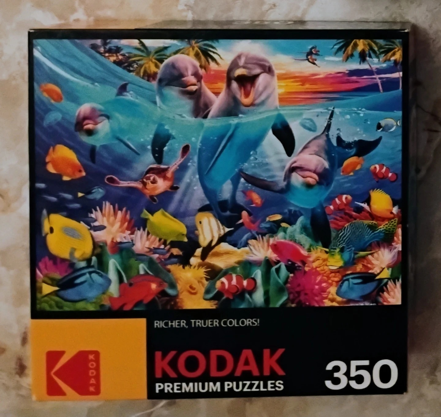 "PLAYFUL DOLPHINS” 350 PIECE PUZZLE (BY KODAK)