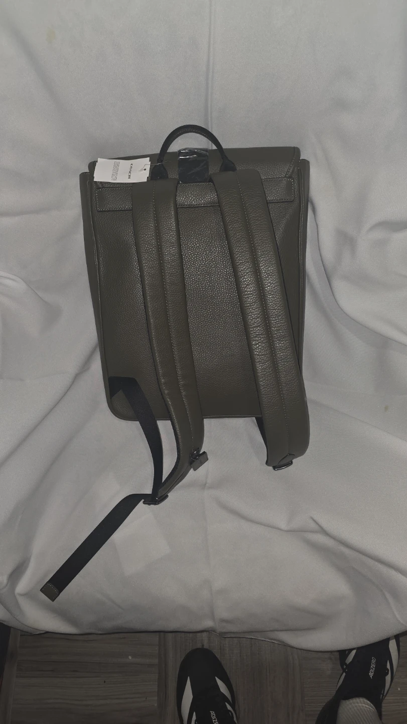 Coach Olive Green Leather Backpack - photo 4