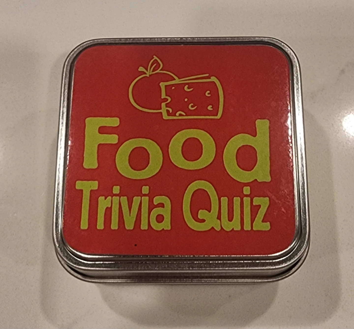 Food Trivia Quiz Tin
