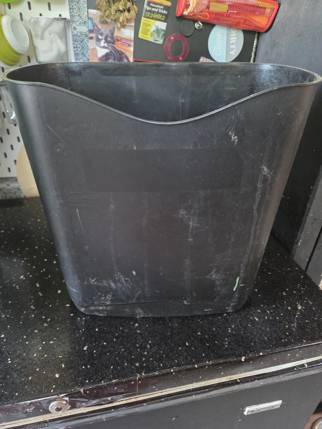 Black Plastic Bin