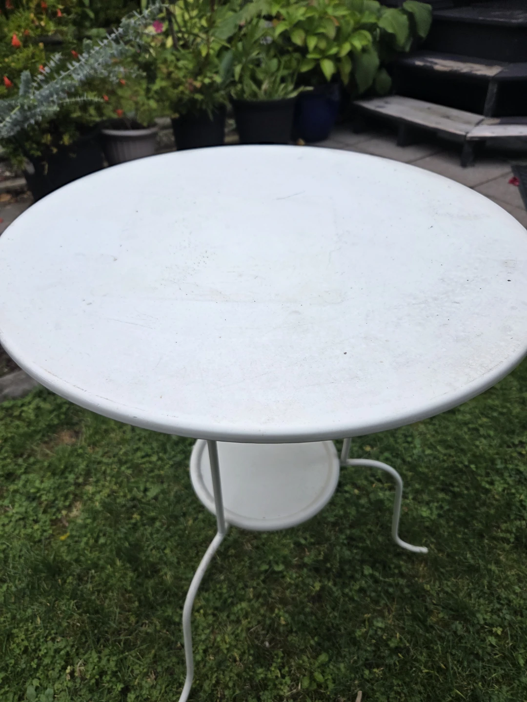White Round Bistro Table - photo 2