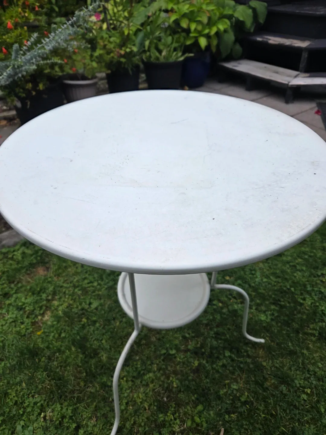 White Round Bistro Table - photo 2