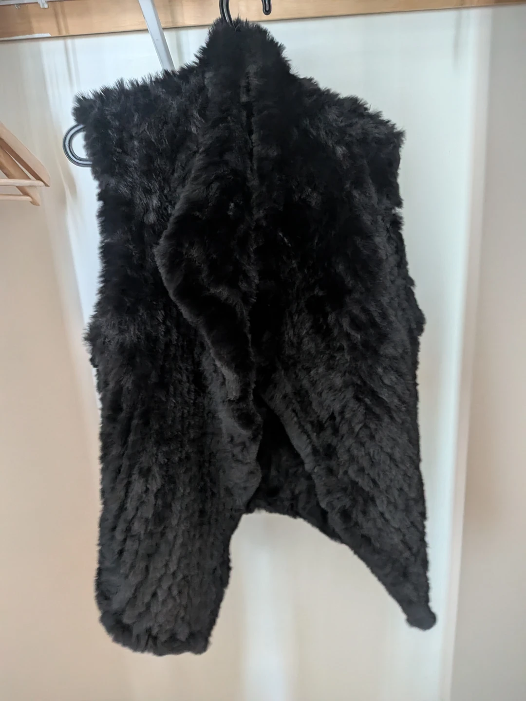 Black Faux fur Vest