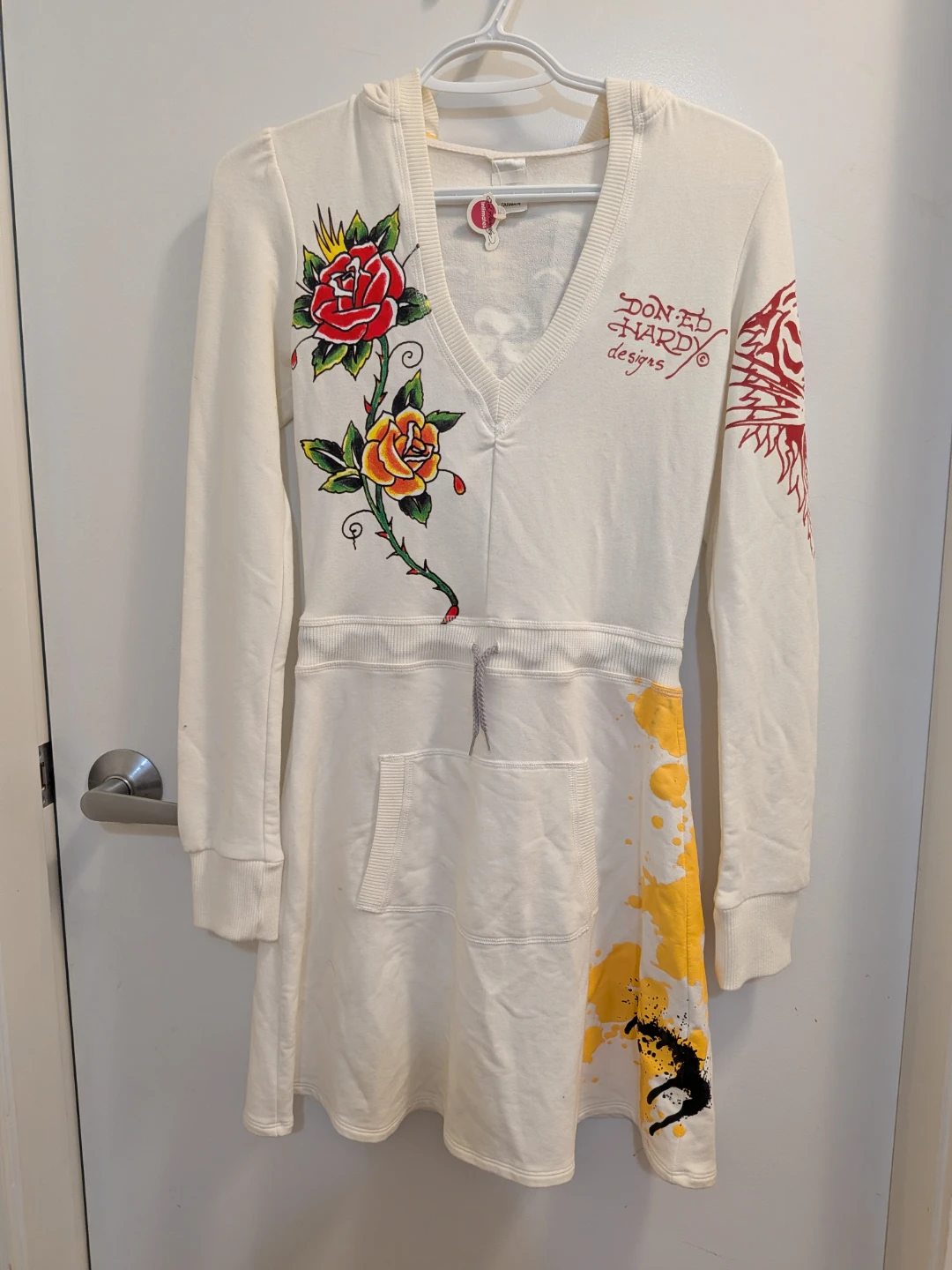 Ed Hardy Tiger n Silk Hoodie Dress