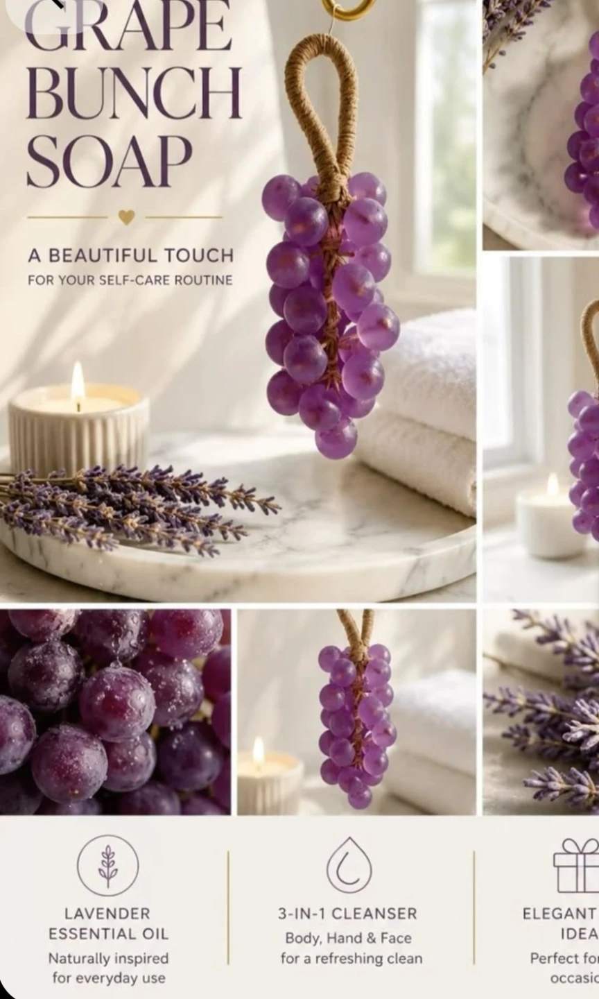 Grape Bunch Soap with Lavender Essential Oil