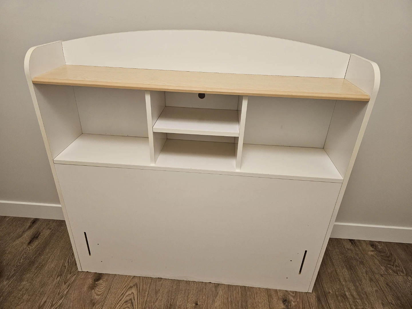 White Headboard with Shelves - photo 2