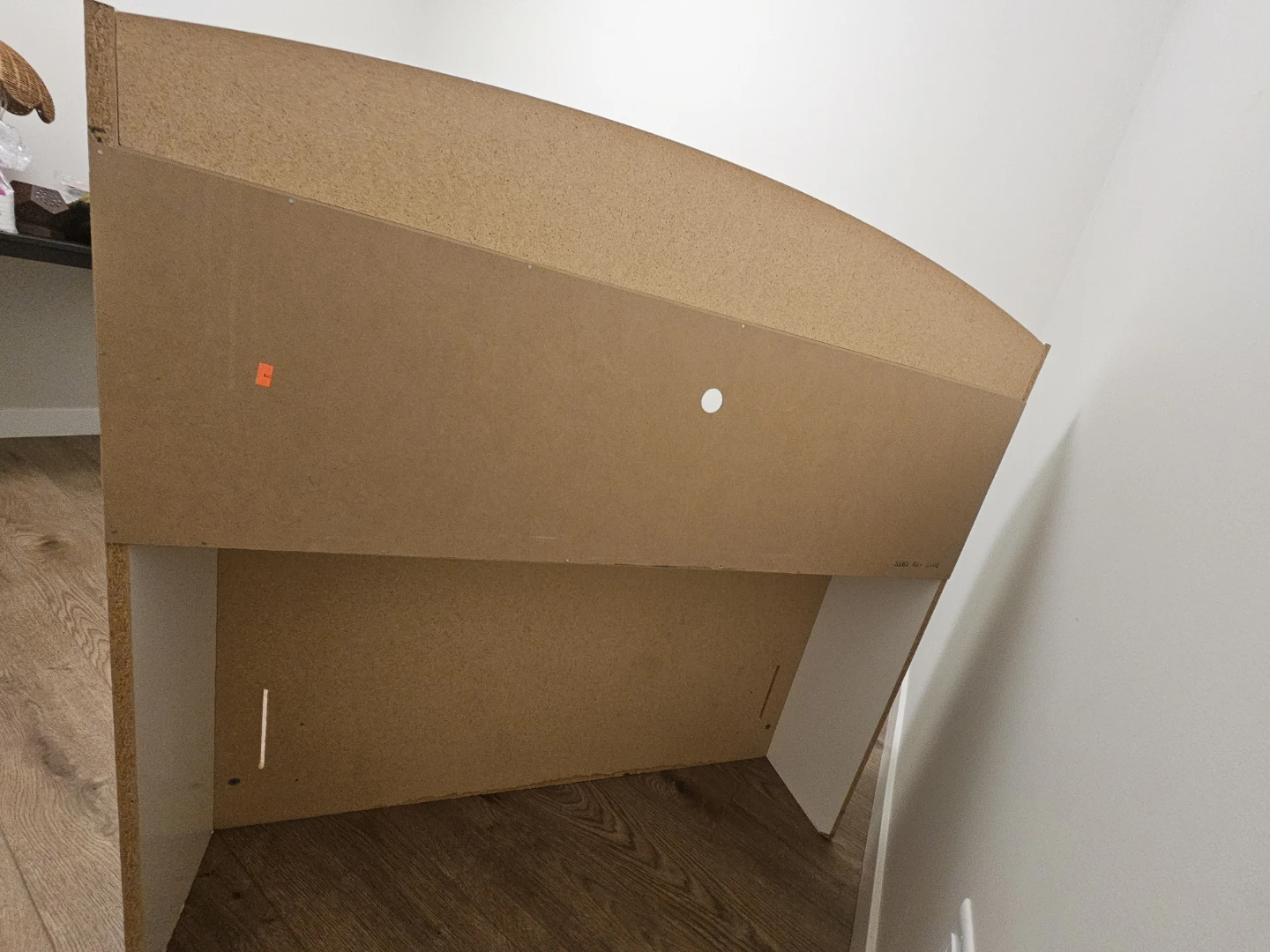 White Headboard with Shelves - photo 3