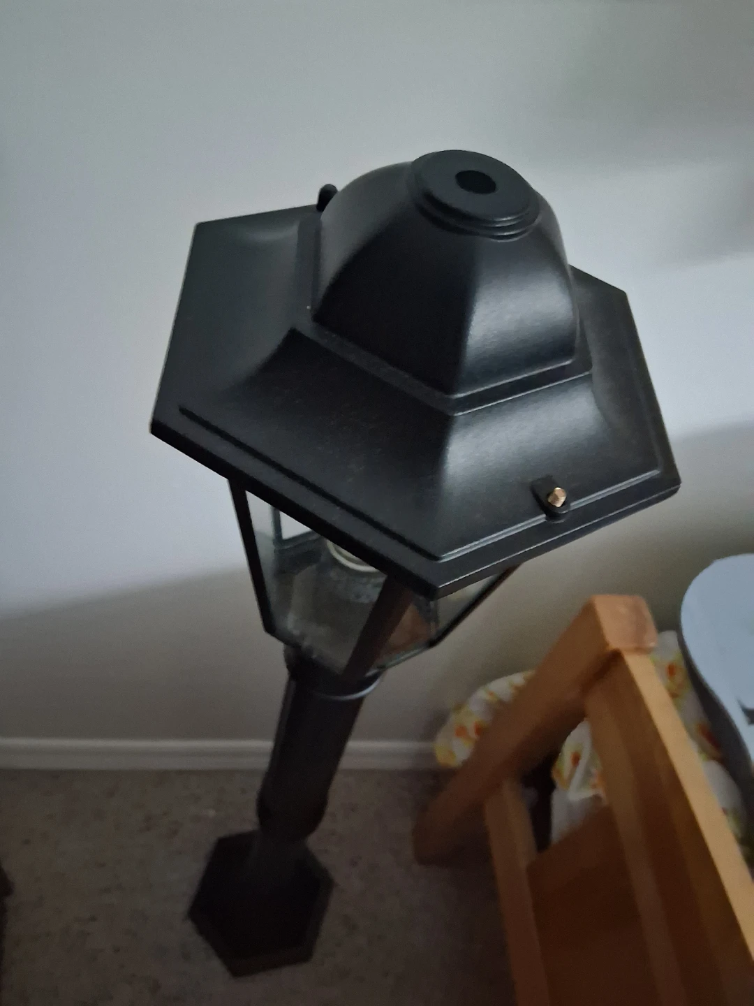 Black Victorian-Style Lamp Post - photo 2