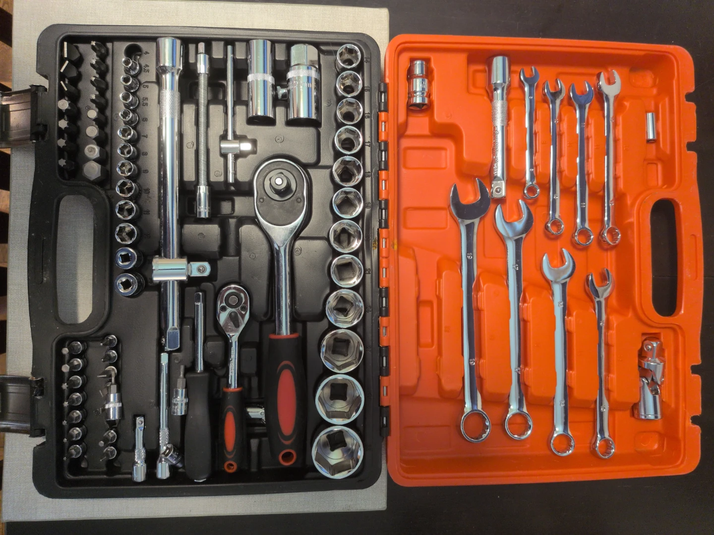 82pcs Metric Ratchet Wrench Socket Set Tungsten Steel