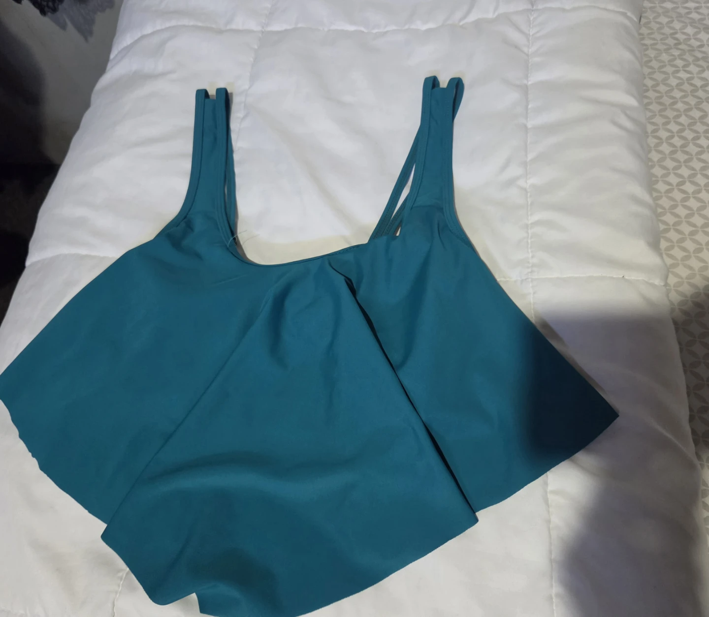 Teal Ruffle Swim Top - photo 3