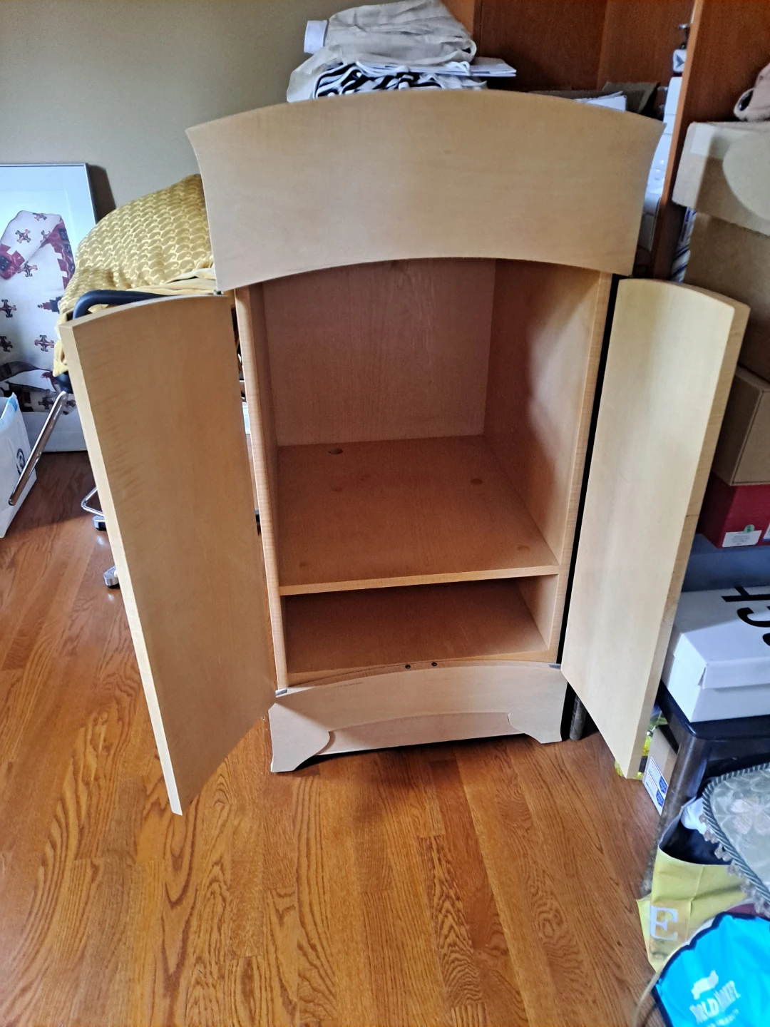 Light Wood Cabinet with Doors - photo 3