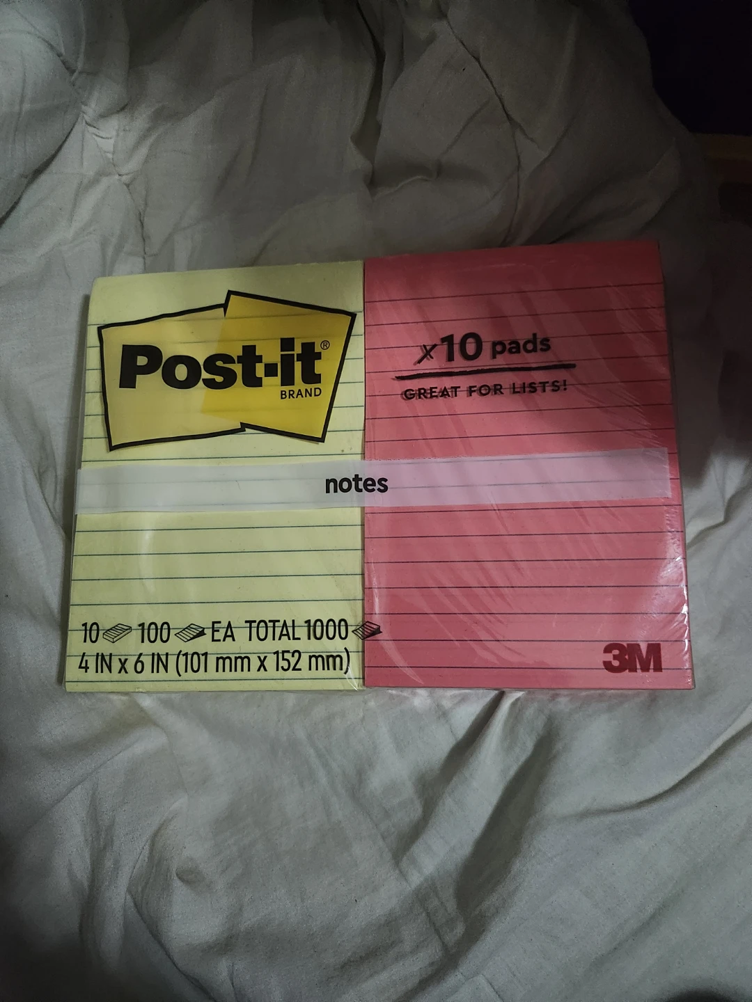 Post-it Notes 4x6 Inch 10 Pads Total 1000 Sheets