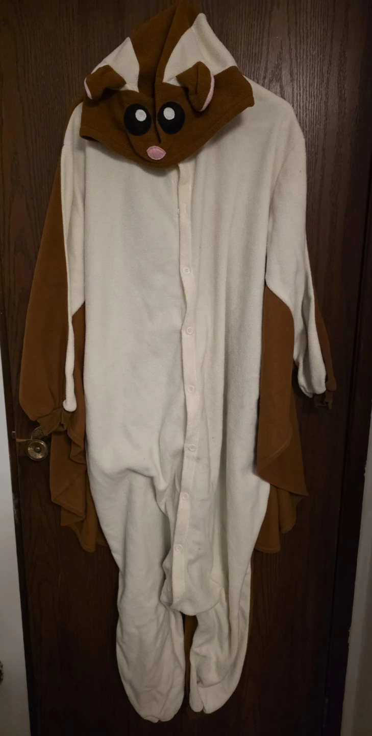 Brown and White sugar glider onesie