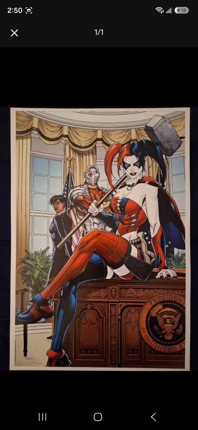 DC Comics, Harley Quinn Poster on cardstock. (Only 1 available)
