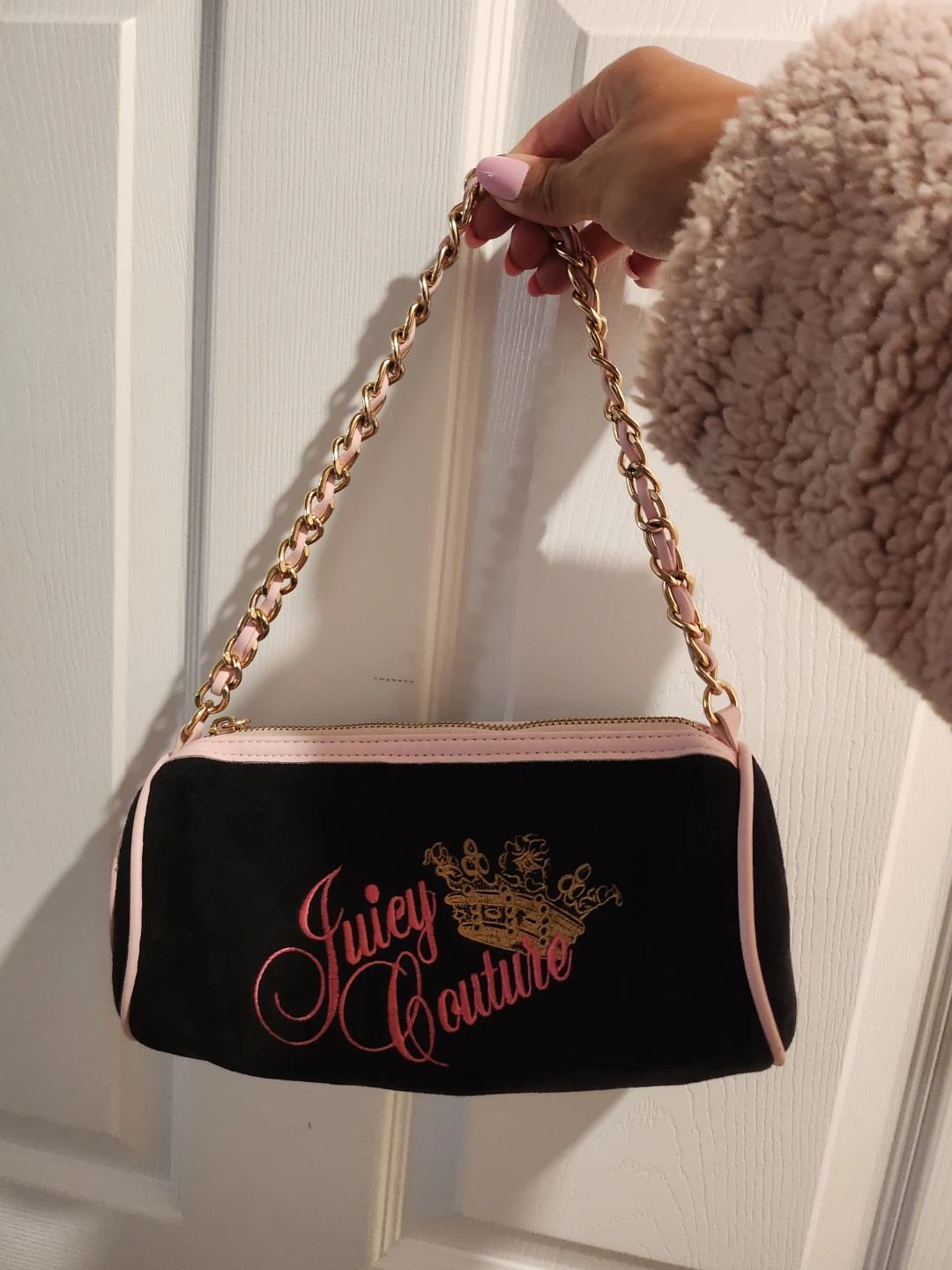Rare Juicy Couture Black & Pink Shoulder Bag
