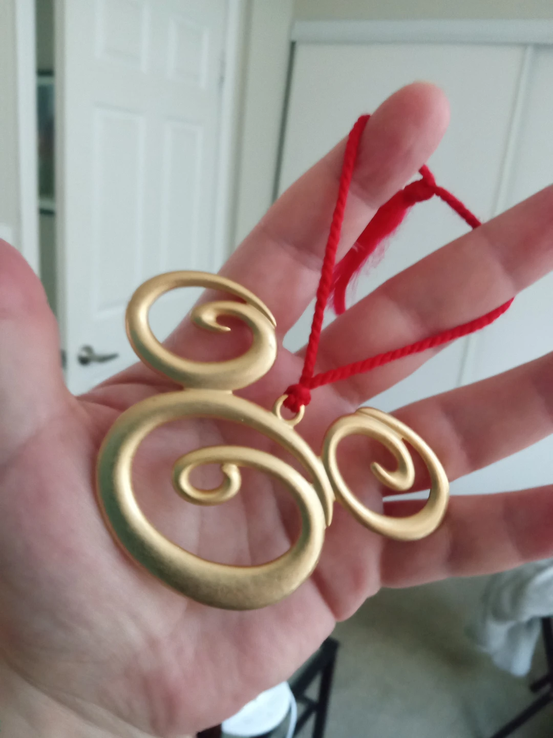 Gold Mickey Mouse Swirl Ornament - photo 2